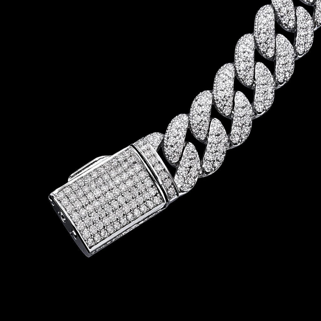 10mm Moissanite Miami Cuban Bracelet