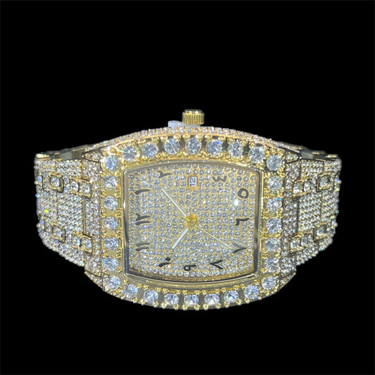 Millionaire 44mm – Fully Iced Gold-Plated Watch