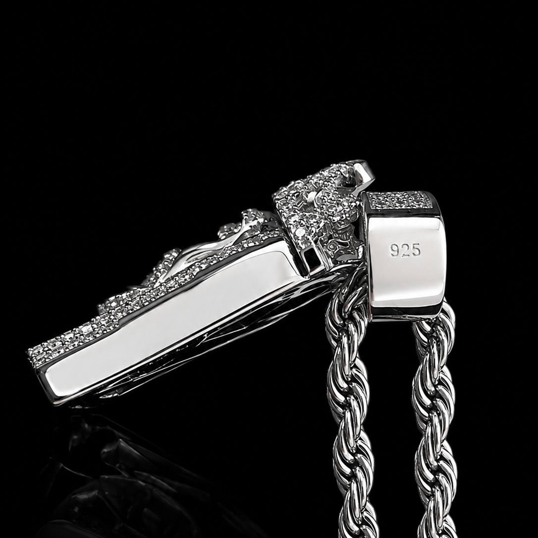 925 Silver Crowned Jesus Pendant