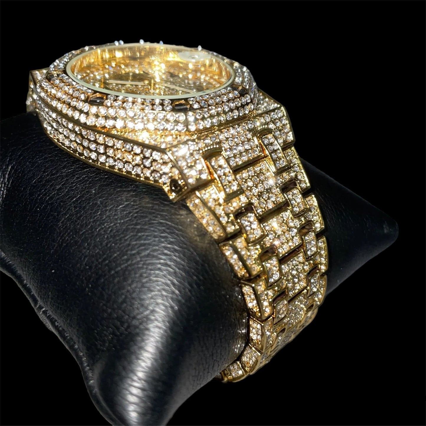 Royal Majestic Chronograph 42mm – Fully Iced Gold-Plated Watch