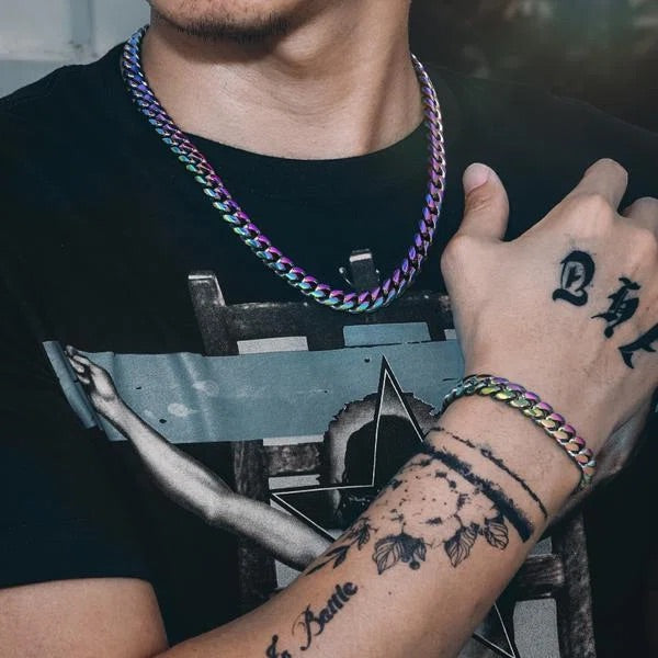 10mm Neo Chrome Cuban Bracelet