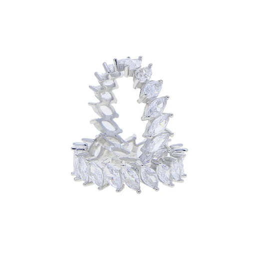 Pear Diamond Eternity Ring | 925 Silver