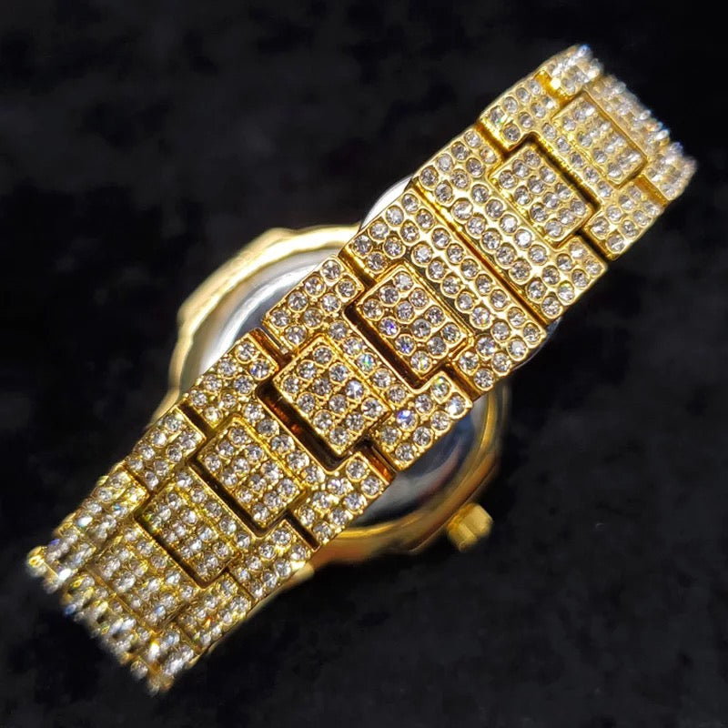 Frostyn 42mm – Fully Iced Gold-Plated Watch