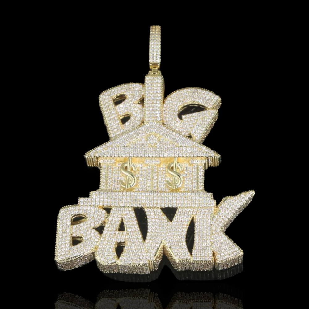 Pendentif Grande Banque Plaqué Or
