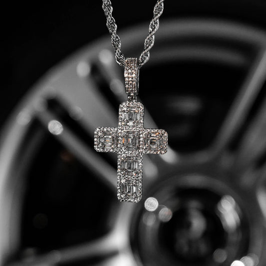 Baguette Diamond Cross Pendant