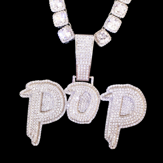 Custom Bold Outline Name Pendant