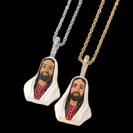 Jesus Pendant with enamel paint
