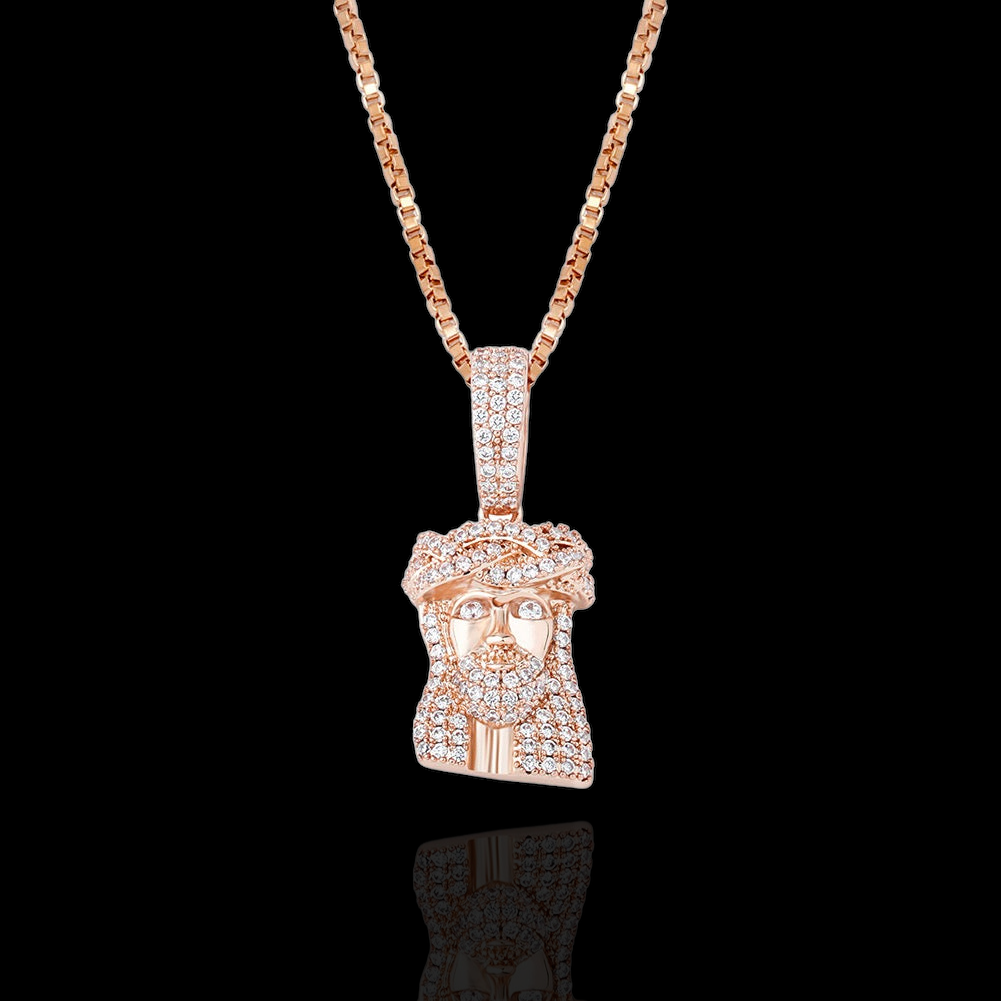 Pendentif Micro Jésus Premium Argent 925 / Rose