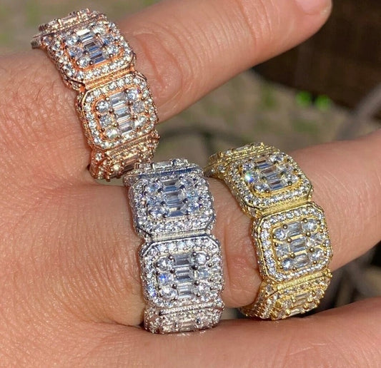 Gold Plated | Square Cluster Ring