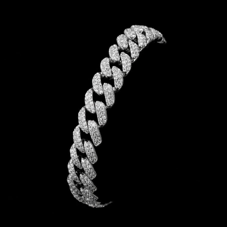 10mm Moissanite Miami Cuban Bracelet 