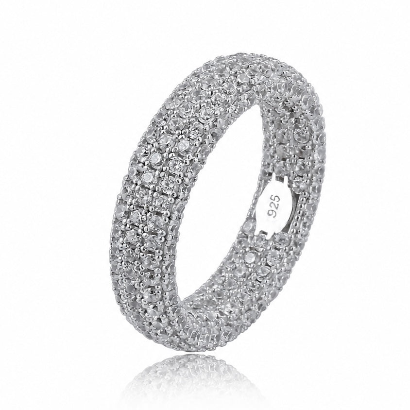925 Silver Fully Iced Out Ring