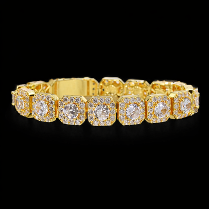 10mm Clustered Tennis Bracelet