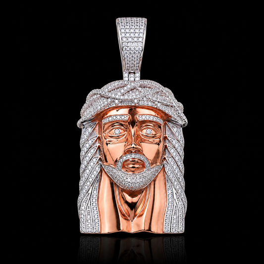 Rose Face Jesus Pendant