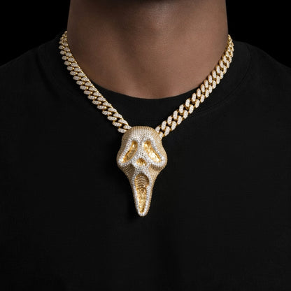 Scream Face Baguette Pendant 