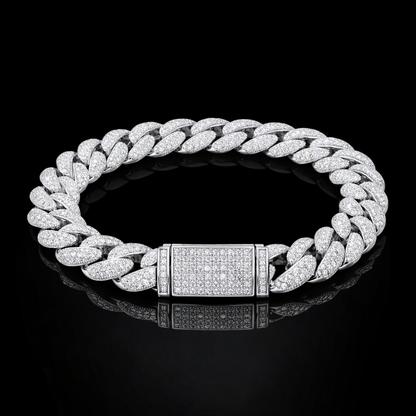 10mm Moissanite Miami Cuban Bracelet 