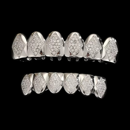 6/6 Diamond Panel ICED Grillz