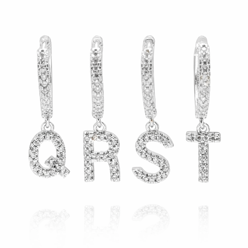 Boucles d'Oreilles Lettre Glacée