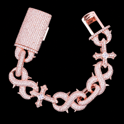 Diamant Croix Infini / Bracelet Cubain