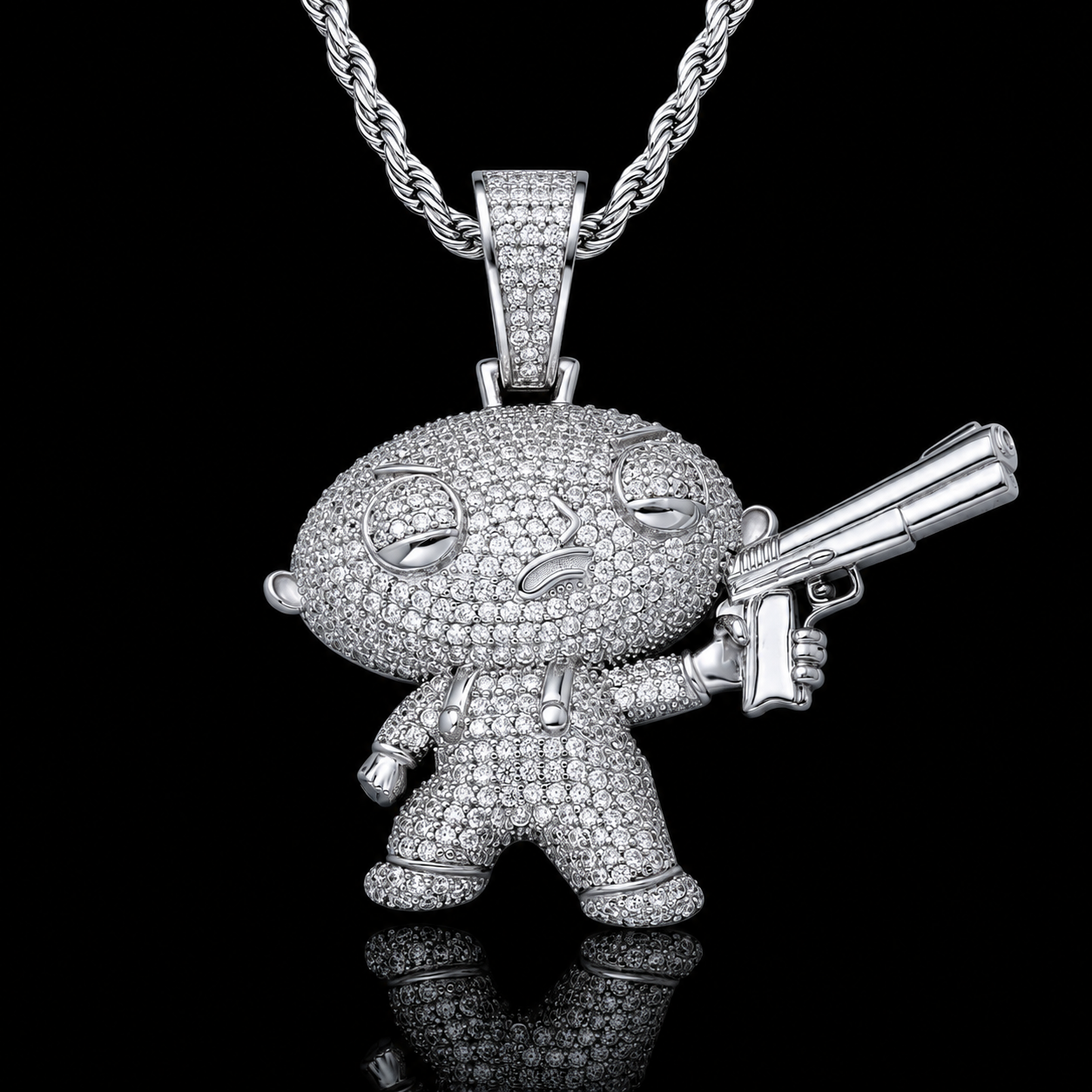 Moissanite Diamond Stewie Pendant