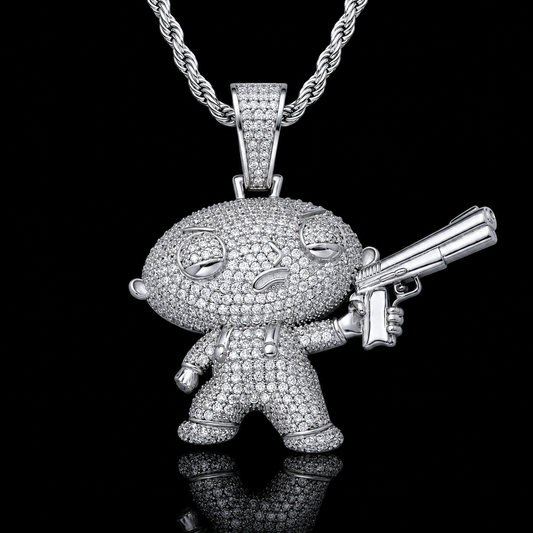 Moissanite Diamond Stewie Pendant