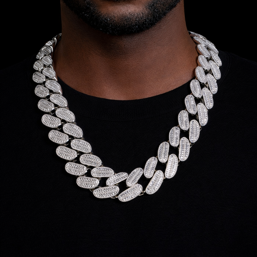 39mm Premium Cuban Baguette Chain