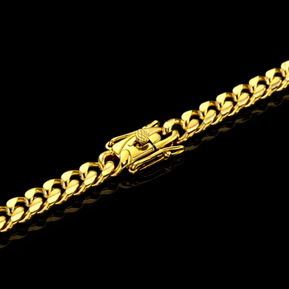 5mm Gold Plated Miami Cuban Necklace