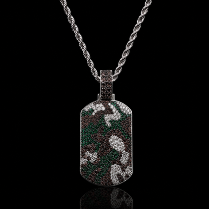 Camo Dog Tag Pendant