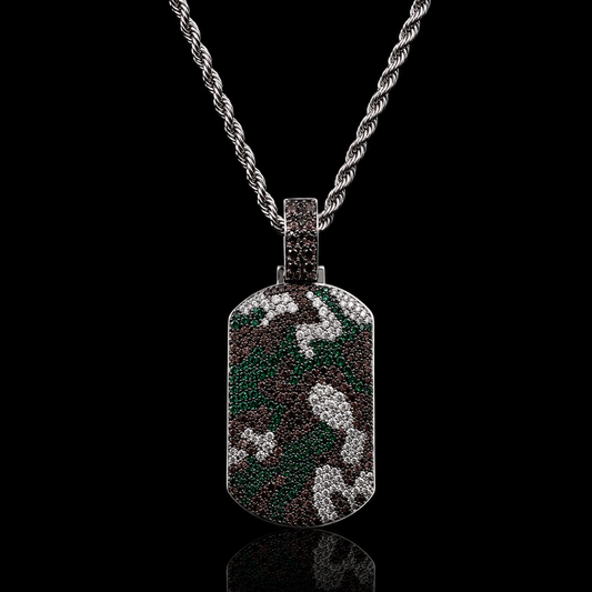 Camo Dog Tag Pendant