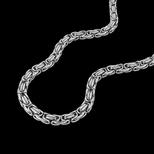 Zilveren 6mm koningsketting van roestvrij staal – sterke en tijdloze heren ketting