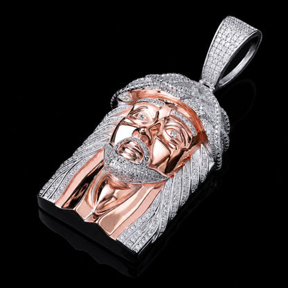 Rose Face Jesus Pendant