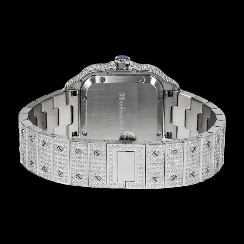 Moissanite Diamanten King Square Horloge