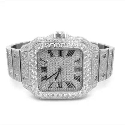 Moissanite Diamanten King Square Horloge