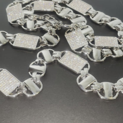 14mm White Gold Magnum King Chain