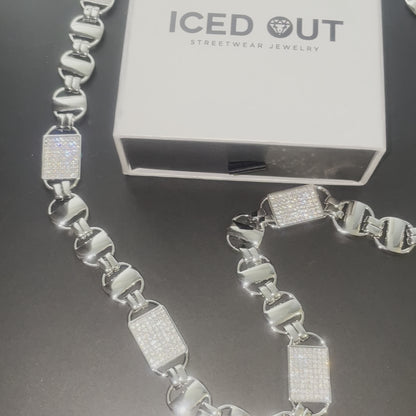 14mm White Gold Magnum King Chain