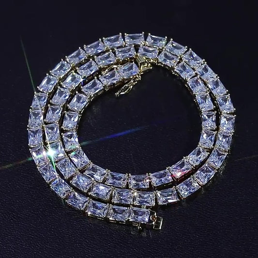6mm Emerald Cut Tennis Chain