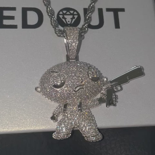 Moissanite Diamond Stewie Pendant
