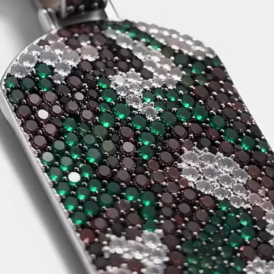 Camo Dog Tag Pendant